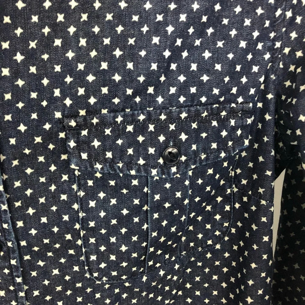 J‎ Crew denim star blouse 2